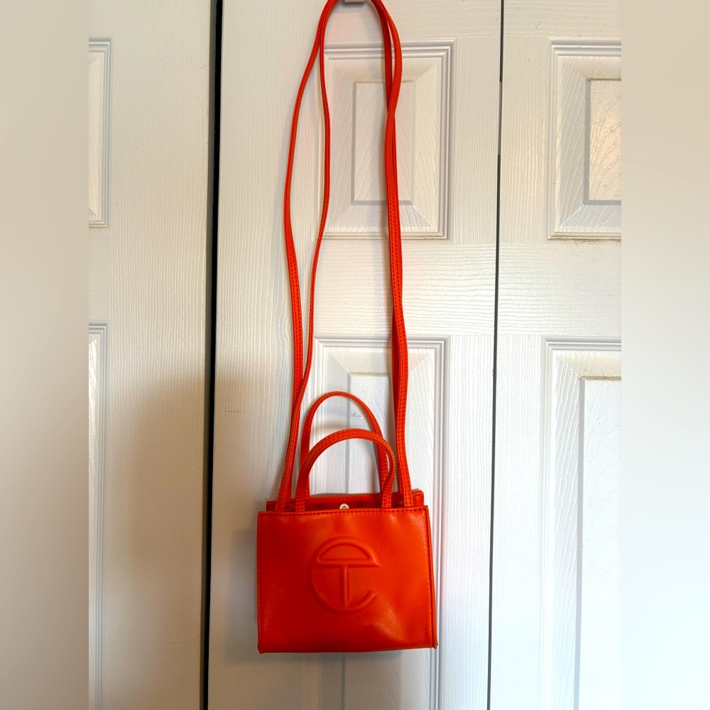 Telfar Small Shopping Bag in Orange